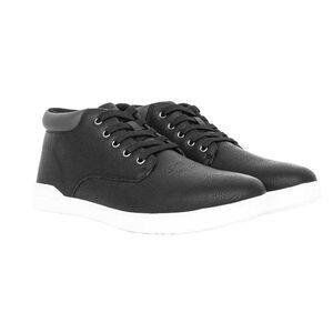 Crosshatch Mens Alistair Leather Sneakers / Black